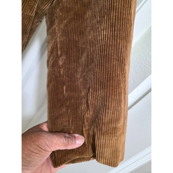 Vintage Pacific Trail Brown Corduroy Coat Faux Fur Collar & Lining Button-Up Men - Picture 4 of 8